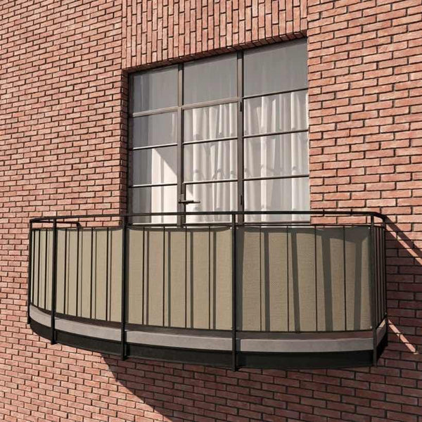 Balkongskydd i Sunproof olefin - Smoke - S5203