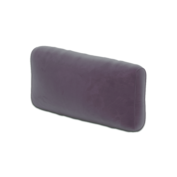Mjuk ryggdyna efter mått i velour - Grape. - S6007