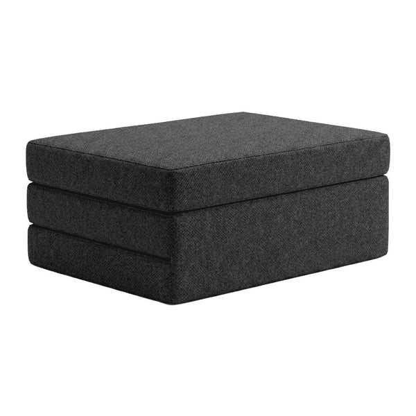 Vikbar madrass efter mått i ull - Charcoal - S7013