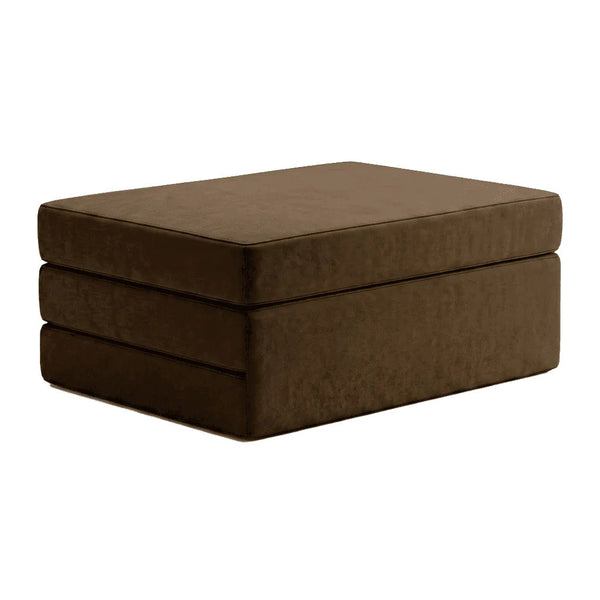 Vikbar madrass efter mått i velour - Nut - S6009