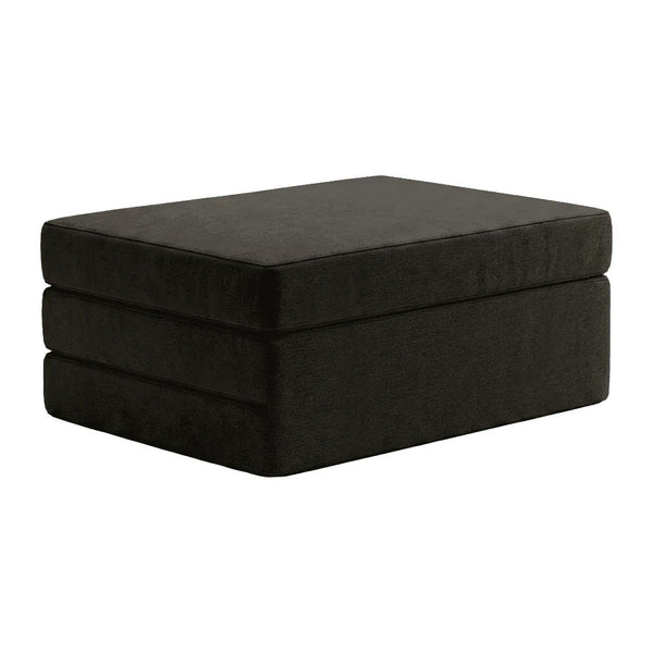 Vikbar madrass efter mått i velour - Black - S6014