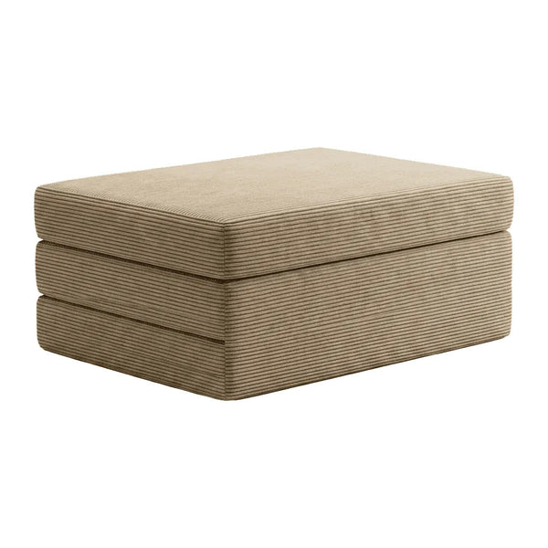 Vikbar madrass efter mått i velvet - Sand - S2500