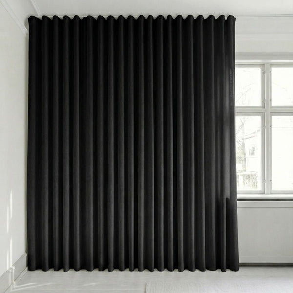 Sammetsgardin efter mått – Bris - Soft Black - C2623