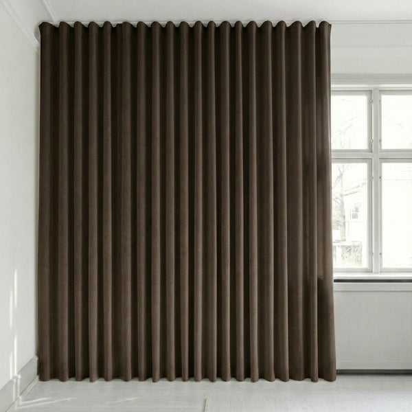 Sammetsgardin efter mått – Bris - Mocha Brown - C2627