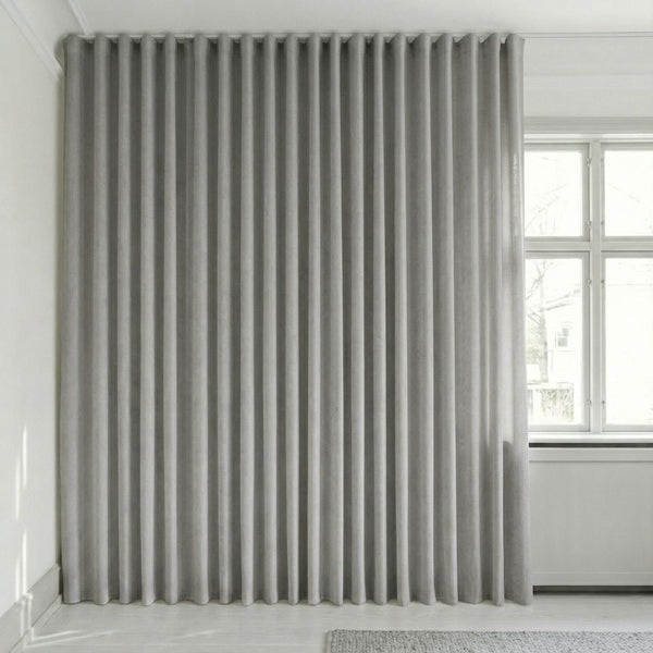 Sammetsgardin efter mått – Bris - Medium Gray - C2620