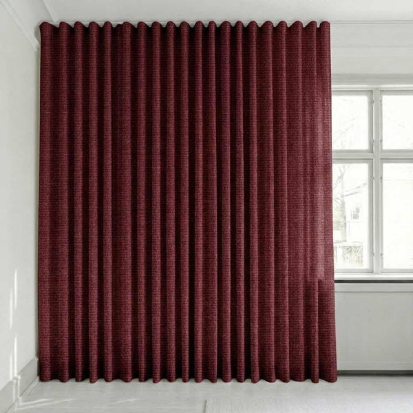 Semitransparent gardin efter mått – Disa - Wine Red - C2431