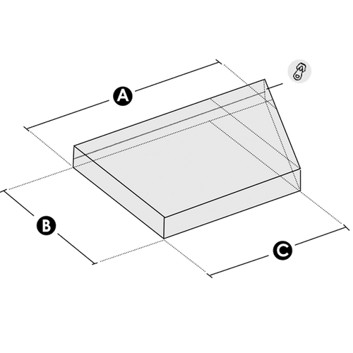 Skrå til højre – lynlås lang side