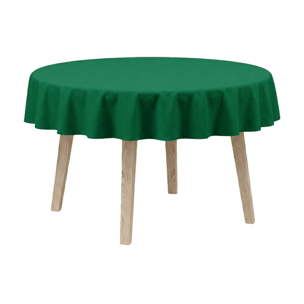 Rund duk i bomullsblandning - Green - D1034´