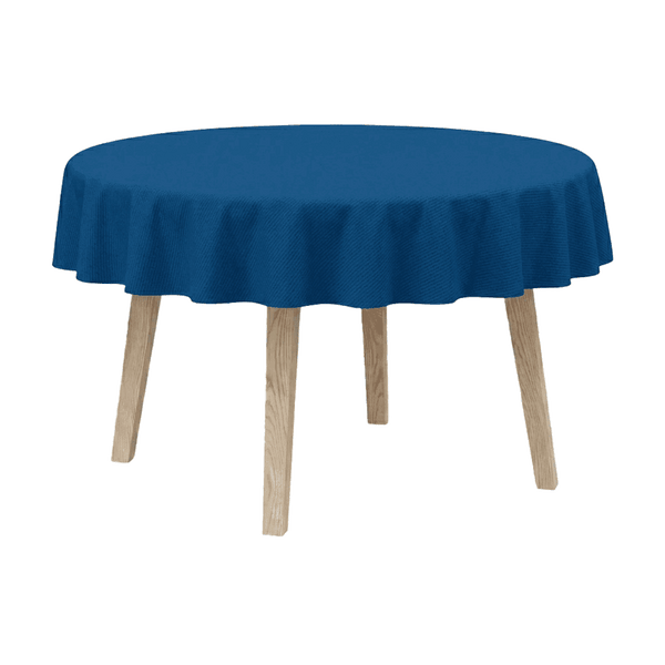 Rund duk i bomullsblandning - Navy - D1031´
