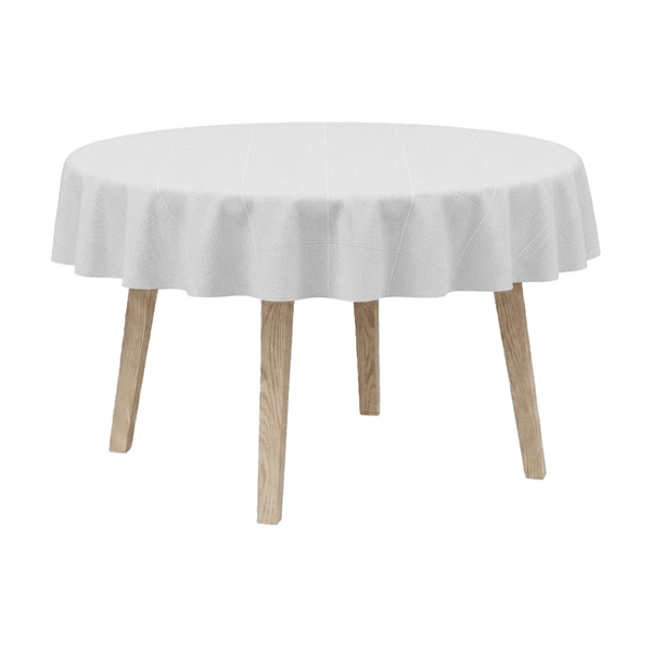 Rund duk i bomull - White - D1010¨