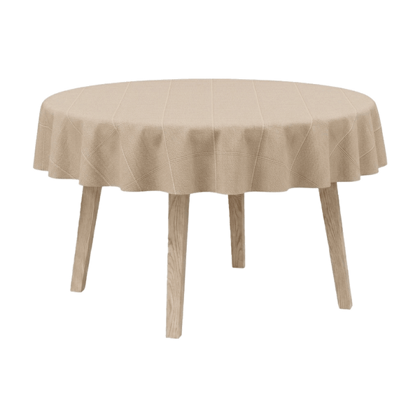 Rund duk i bomull - Creme - D1011¨