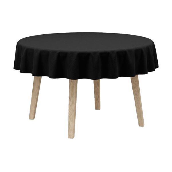 Rund duk i bomull - Black - D1002¨