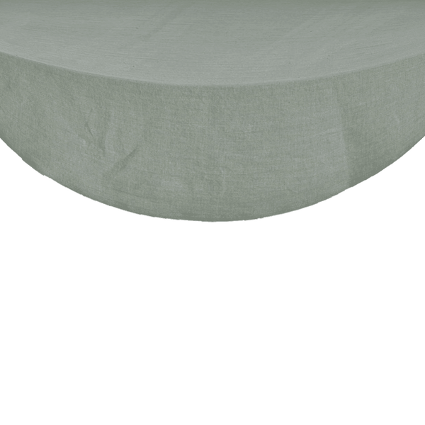 Rund duk i linne - Khaki