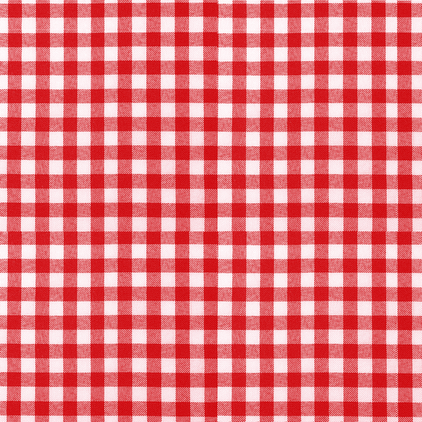 Tygprov – rutig bomull - Red check - D1022