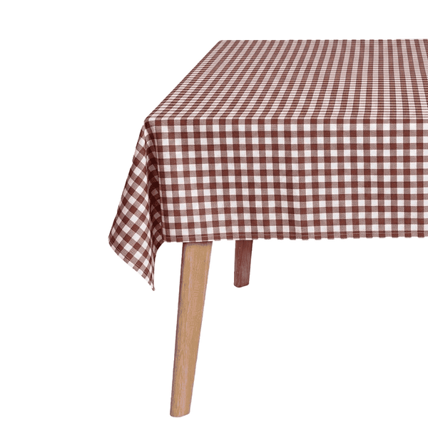 Rutig duk efter mått - Brown check - D1021.