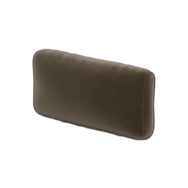 Mjuk ryggdyna efter mått i velour - Deep gray. - S6013
