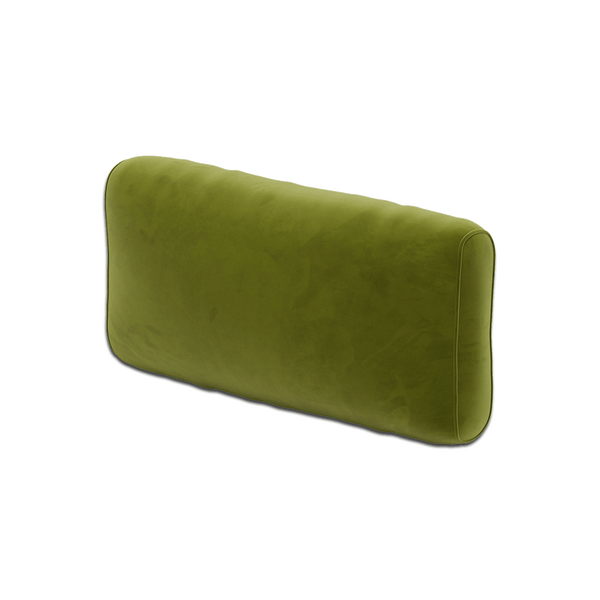 Mjuk ryggdyna efter mått i velour - Olive. - S6020