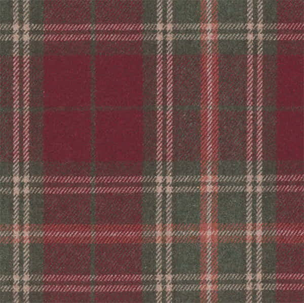 Vikbar madrass efter mått i mönstrad ull - Cranberry - S7206