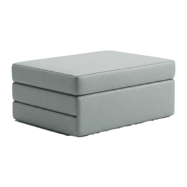 Vikbar madrass efter mått i konstläder - Aluminium - S3104