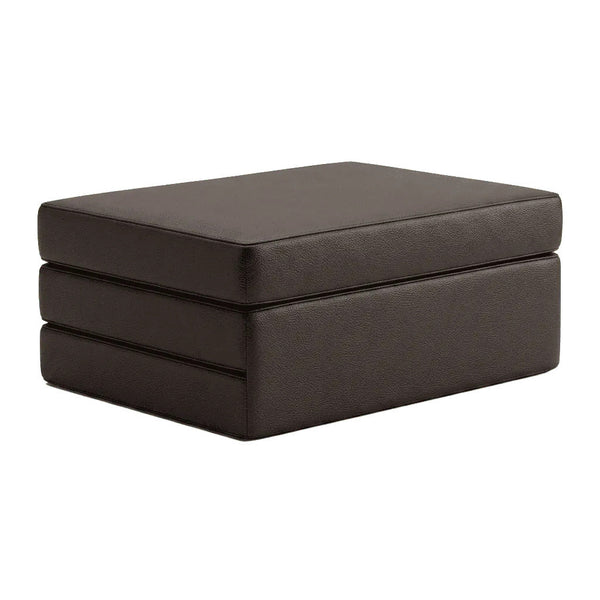 Vikbar madrass efter mått i konstläder - Chocolate - S3106