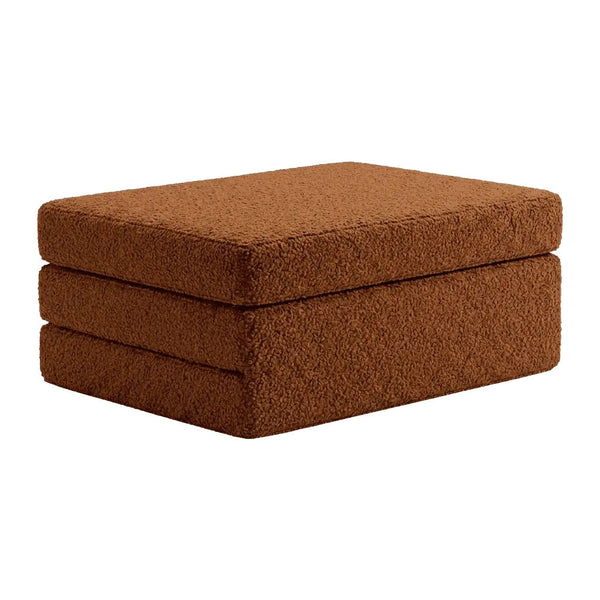 Vikbar madrass efter mått i bouclé - Pumpkin Spice - S2002