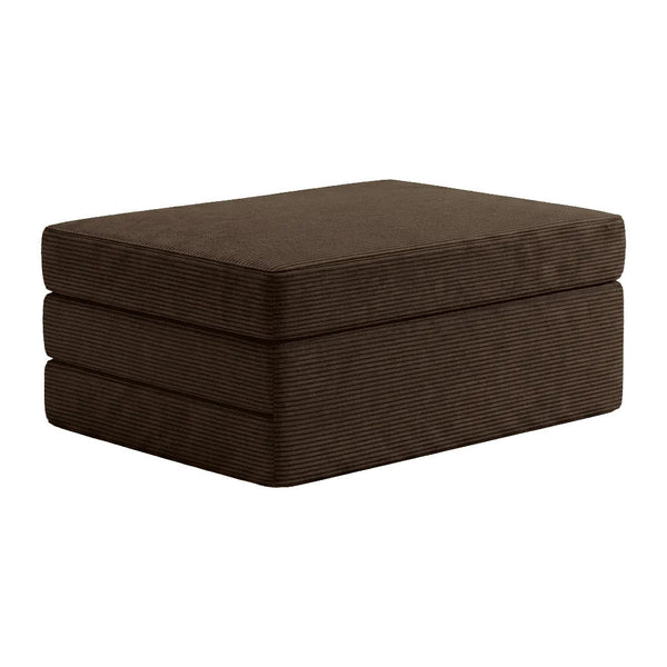 Vikbar madrass efter mått i velvet - Walnut - S2513