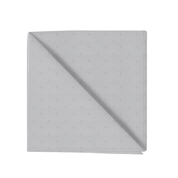 Damastservett i egyptisk bomull - White - D1050´