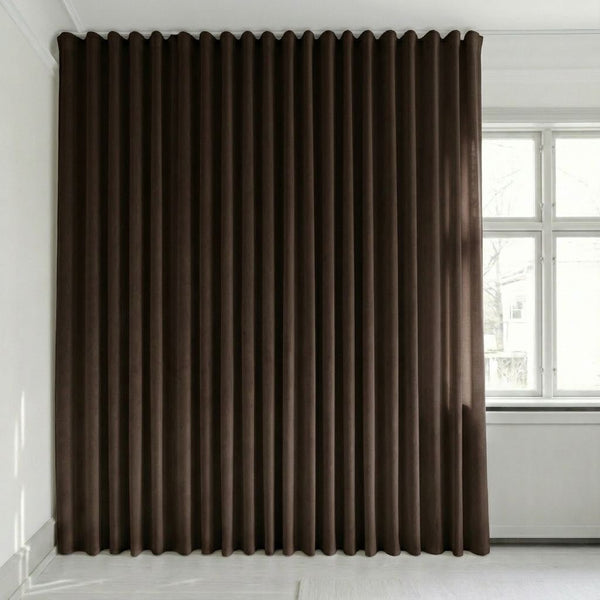 Sammetsgardin efter mått – Bris - Espresso Brown - C2626