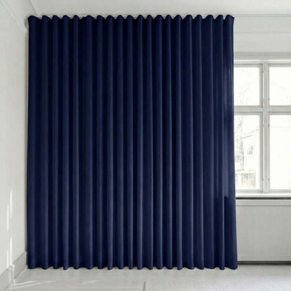 Sammetsgardin efter mått – Bris - Dark Harbor Blue - C2606