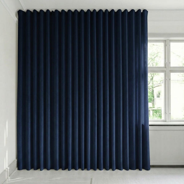 Sammetsgardin efter mått – Bris - Ink Blue - C2607