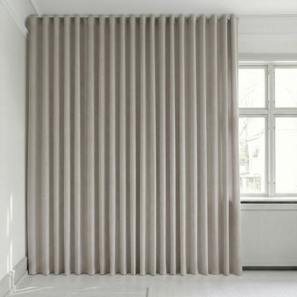 Sammetsgardin efter mått – Bris - Silver Gray - C2619