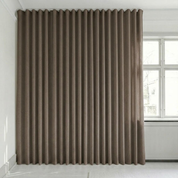 Semitransparent gardin efter mått – Rina - Charcoal Brown - C1912
