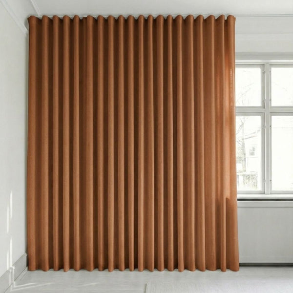 Semitransparent gardin efter mått – Rina - Terracotta - C1915