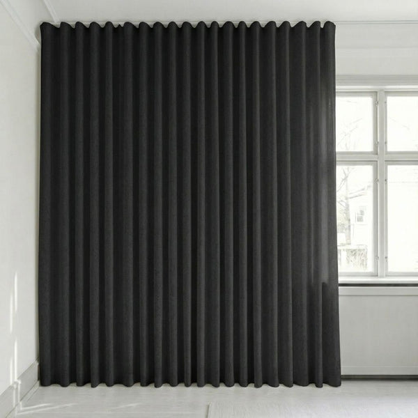 Semitransparent gardin efter mått – Rina - Jet Black - C1927