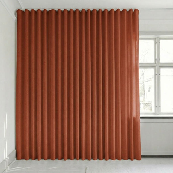 Semitransparent gardin efter mått – Rooma - Terracotta - C1622
