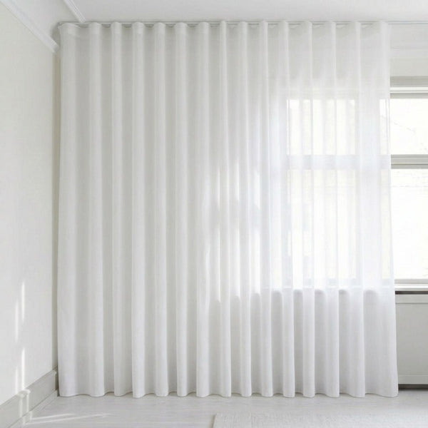 Transparent gardin efter mått – Silva - Pure White - C1100