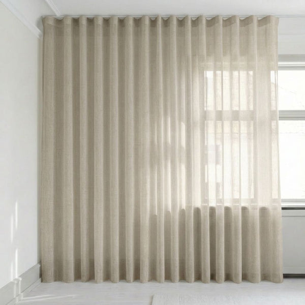 Transparent gardin efter mått – Suula - Tan - C1503