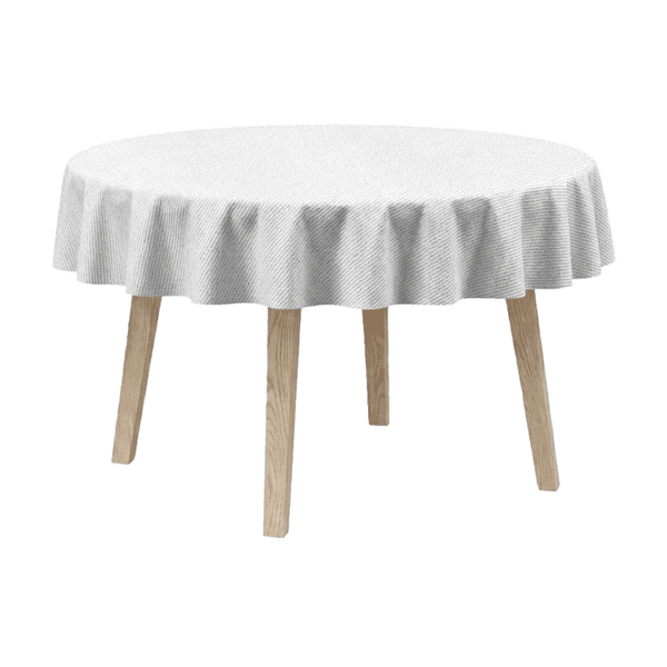 Rund duk i bomullsblandning - White - D1030´