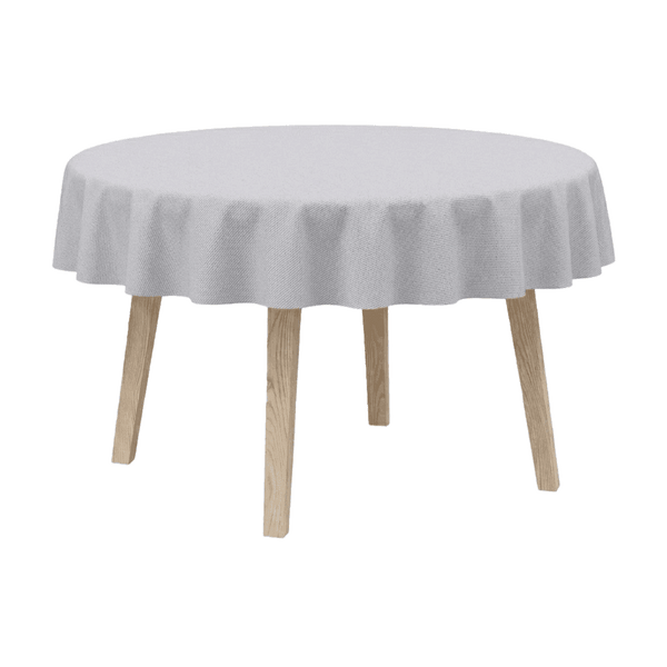 Rund duk i bomullsblandning - Light grey - D1032´