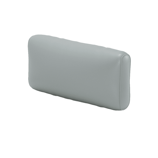 Mjuk ryggdyna efter mått i konstläder - Aluminium - S3104.