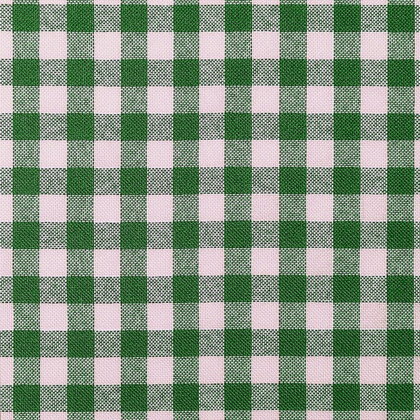 Tygprov – rutig bomull - Green check - D1020