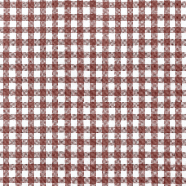 Tygprov – rutig bomull - Brown check - D1021