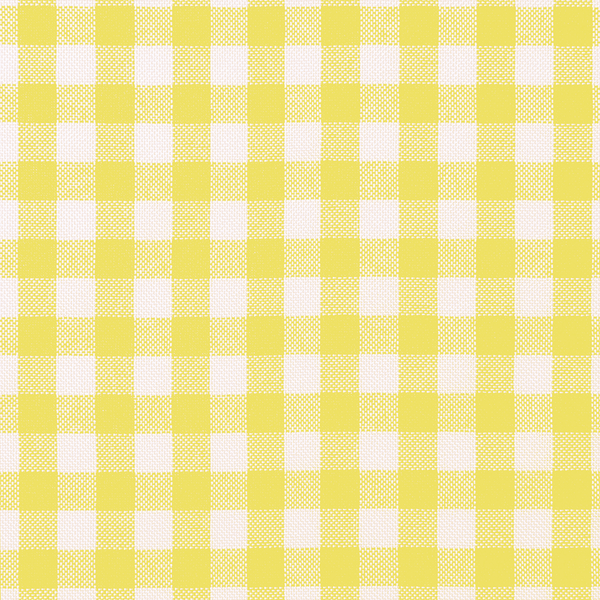 Tygprov – rutig bomull - Yellow check - D1023
